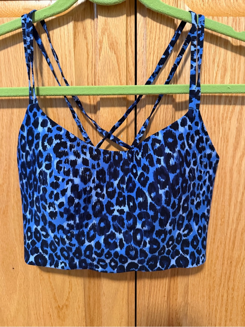 Aerie Offline Blue and Black Leopard-Print Cami - Small